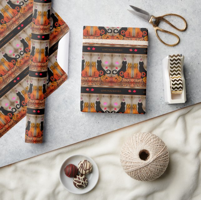 Halloween Kitty Cats Wrapping Paper (Crafts)