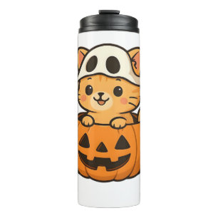 Halloween Kitty inside a pumpkin Classic T-Shirt Thermal Tumbler
