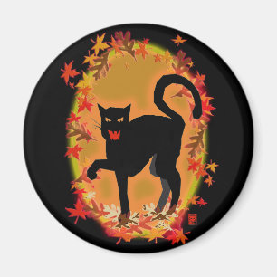 halloween kitty magnet
