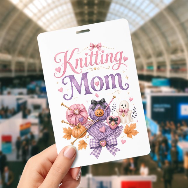 Halloween Knitting Mom Badge (Conference)