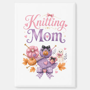 Halloween Knitting Mom Magnet