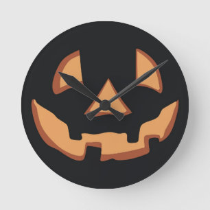 Halloween - Kürbisgesicht Round Clock