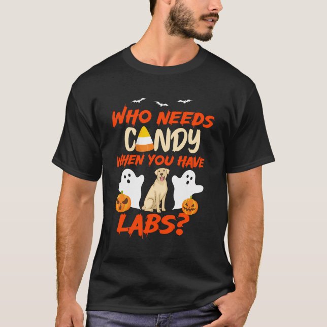 Halloween Lab Dad Labrador Dog Lover Retriever Own T-Shirt (Front)