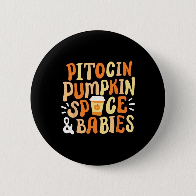 Halloween Labor And Delivery Landd Nurse Fall Pump 2 Inch Round Button (Front)