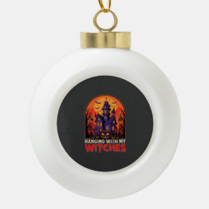 Halloween Laboratory Monster Pumpkin Moon Vector Ceramic Ball Christmas Ornament