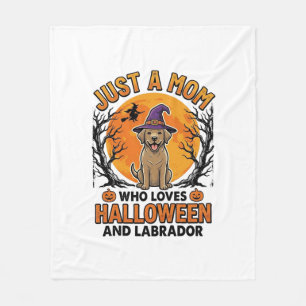 Halloween Labrador Mom Vintage Dog Design_1 Fleece Blanket