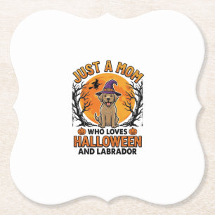Halloween Labrador Mom Vintage Dog Design_1 Paper Coaster