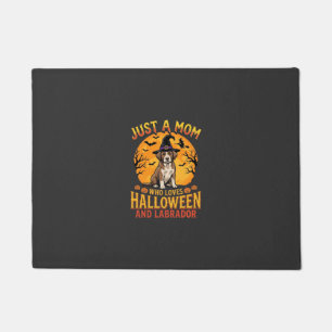 Halloween Labrador Mom Witch Dog Design_1 Doormat
