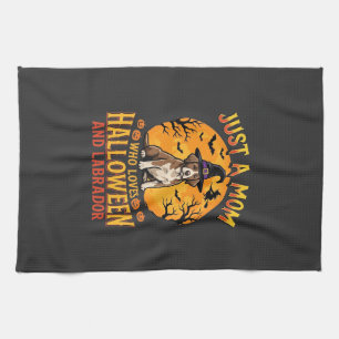 Halloween Labrador Mom Witch Dog Design_1 Kitchen Towel