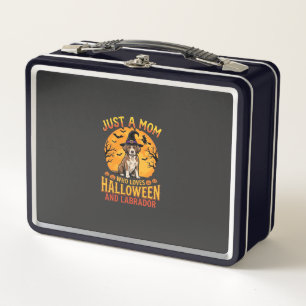 Halloween Labrador Mom Witch Dog Design_1 Metal Lunch Box