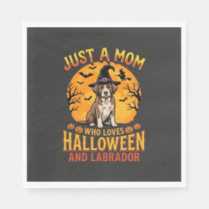 Halloween Labrador Mom Witch Dog Design_1 Napkin