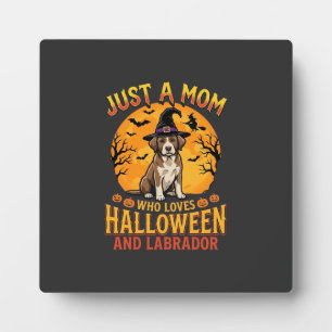 Halloween Labrador Mom Witch Dog Design_1 Plaque