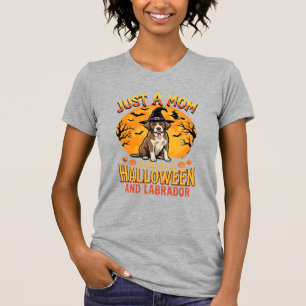 Halloween Labrador Mom Witch Dog Design_1 T-Shirt