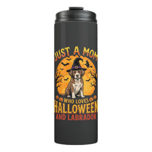 Halloween Labrador Mom Witch Dog Design_1 Thermal Tumbler