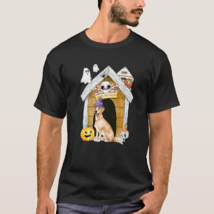 Halloween Labrador Retriever Dog Witch Haunted Hou T-Shirt