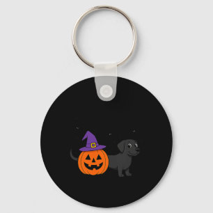 Halloween Labrador Retriever Dog With Pumpkin And Keychain