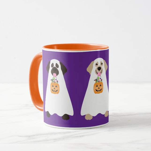 Halloween Labrador Retriever Ghost Dogs Mug (Front Left)