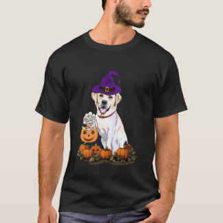 Halloween Labrador Witch T-Shirt