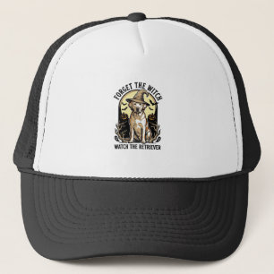 Halloween Labrador Witch Vintage Retriever Dog Des Trucker Hat