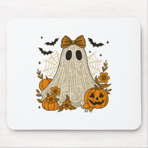 Halloween Lace Ghost Coquette Flower Bow Floral Sp Mouse Pad