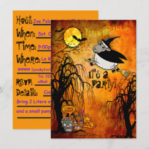 Halloween Lamb-Witch Party (Personalized) Invitation