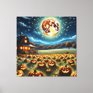 Halloween Landscape Canvas Print