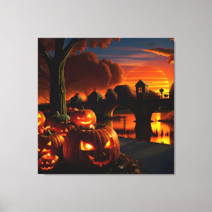 Halloween Landscape  Canvas Print