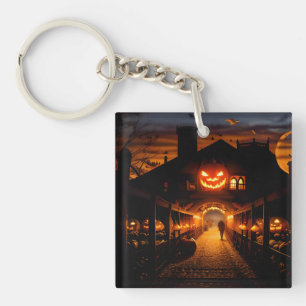 Halloween Landscape Five Keychain