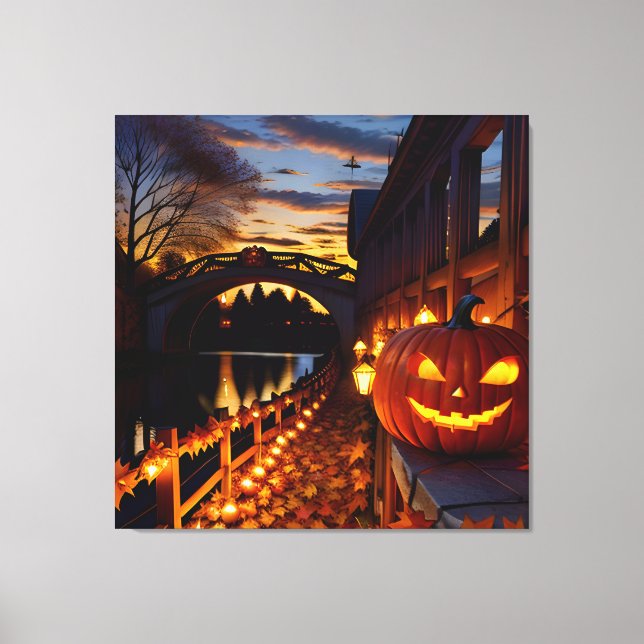 Halloween Landscape Four Canvas Print (Front)
