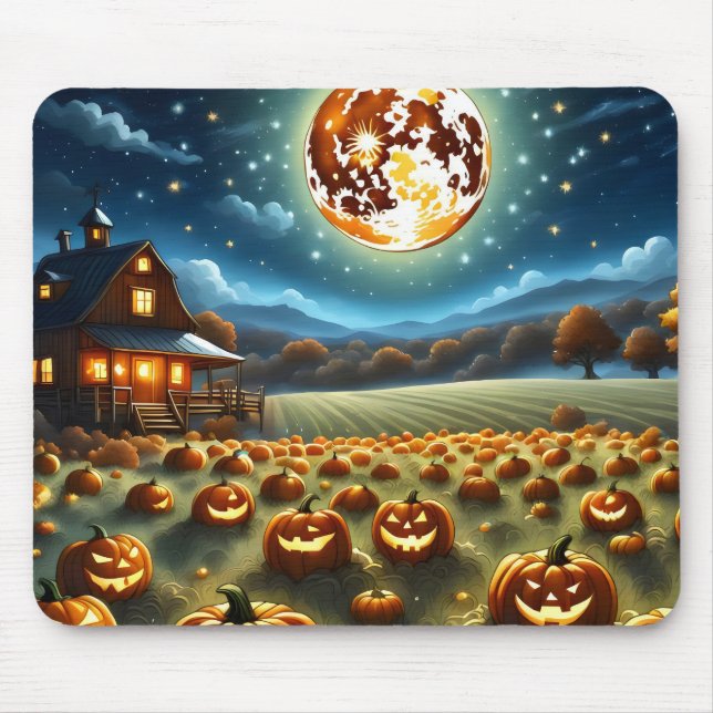 Halloween Landscape Mouse Pad (Front)