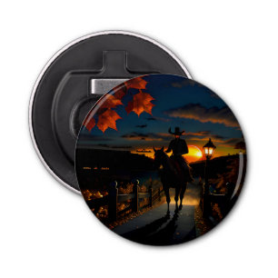 Halloween Landscape Seven Bottle Opener