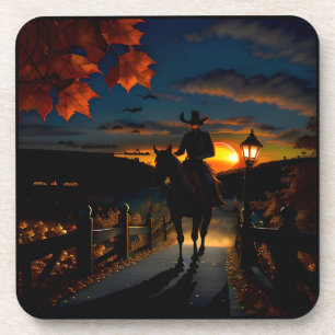 Halloween Landscape Seven Coaster