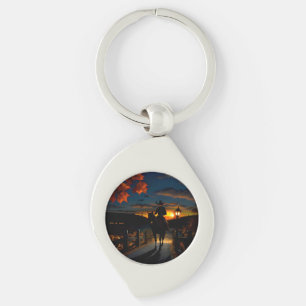Halloween Landscape Seven Keychain