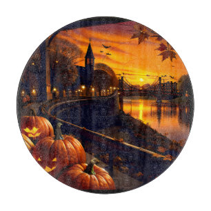 Halloween Landscape Two Cutting Board