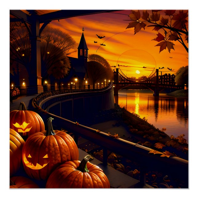 Halloween Landscape Two Poster (Front)