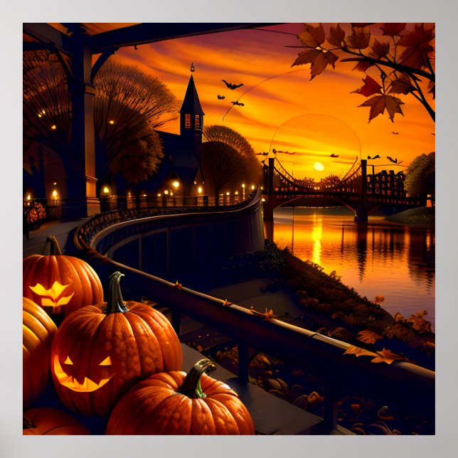 Halloween Landscape Two Poster (Front)