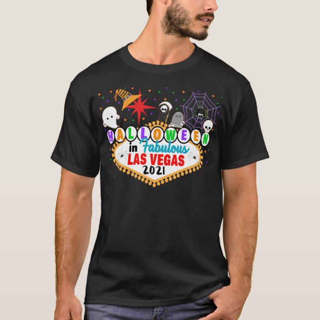 Halloween Las Vegas Matching Trip Vacation Travel T-Shirt (Front)
