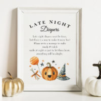 Halloween "Late Night Diapers" Baby Shower Game