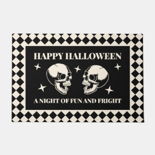Halloween Laughing Skulls Fun and Fright Doormat
