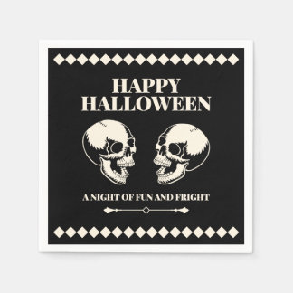 Halloween Laughing Skulls Fun and Fright Napkin