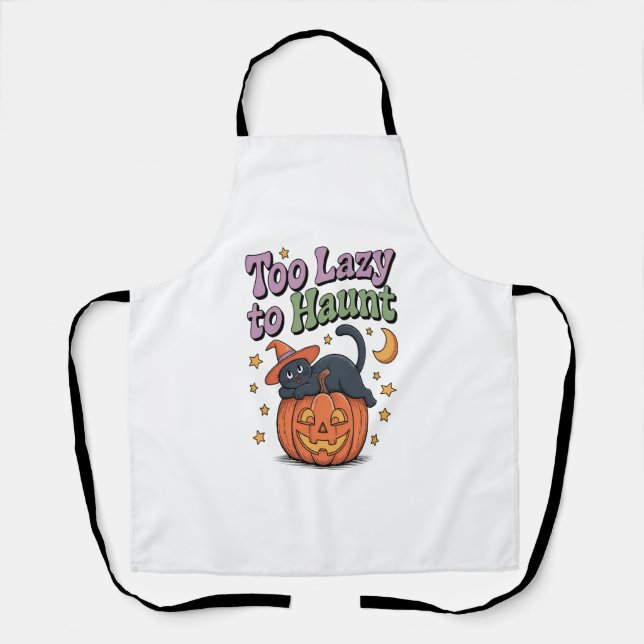 Halloween Lazy Ghost Apron (Front)