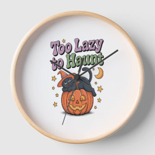 Halloween Lazy Ghost Clock