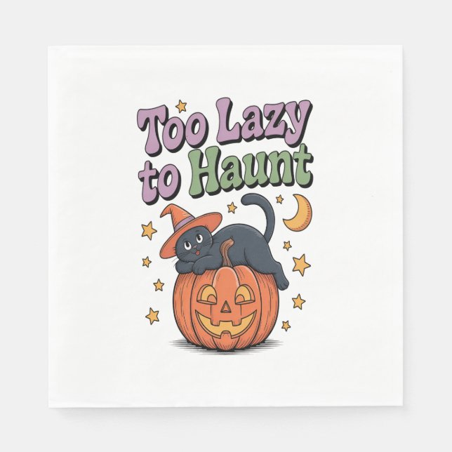Halloween Lazy Ghost Napkin (Front)
