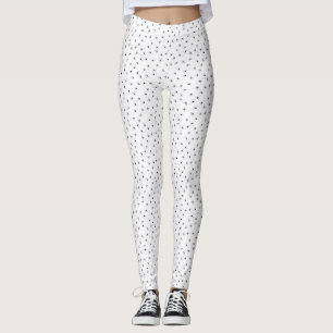 HALLOWEEN LEGGINGS BLACK SPIDERS ON WHITE LEGGINGS