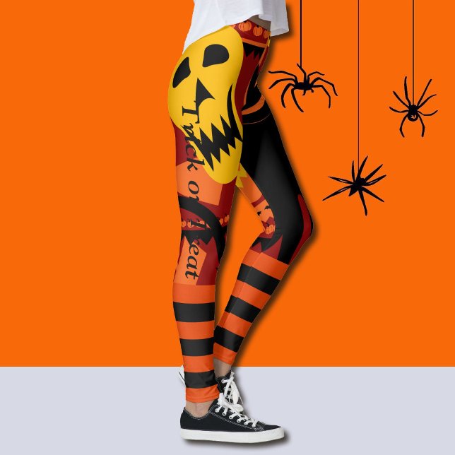 Halloween Leggings Chat noir Pantalon Citrouille (Créateur téléchargé)