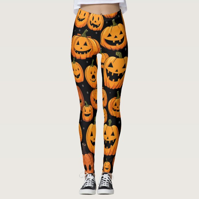 Halloween Leggings Citrouilles (Devant)