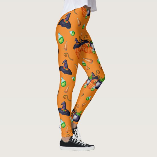Halloween Leggings | Halloween Sorcière Casquette  (Droite)