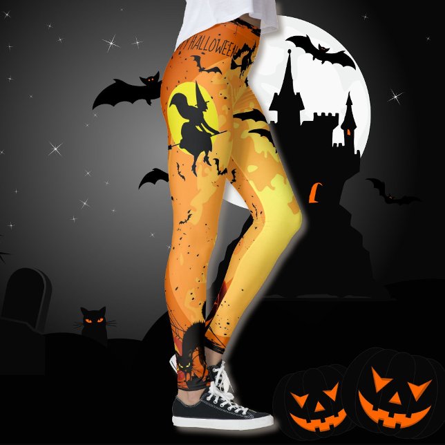 Halloween Leggings Witch Bats Araignées Oh My! (Créateur téléchargé)