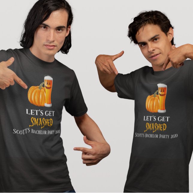 Halloween Let's Get Smashed Bachelor Party Beer T-Shirt (Creator Uploaded)