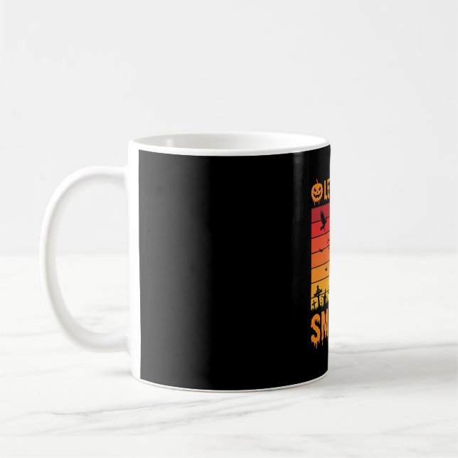 Halloween Lets Get Smashed Haunted Graveyard Coffee Mug (Left)